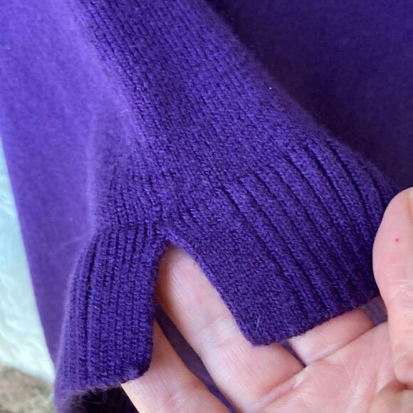 J Jill Pullover Cotton Blend Crewneck Long Sleeve Purple Sweater Size Medium - Picture 12 of 13